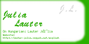 julia lauter business card